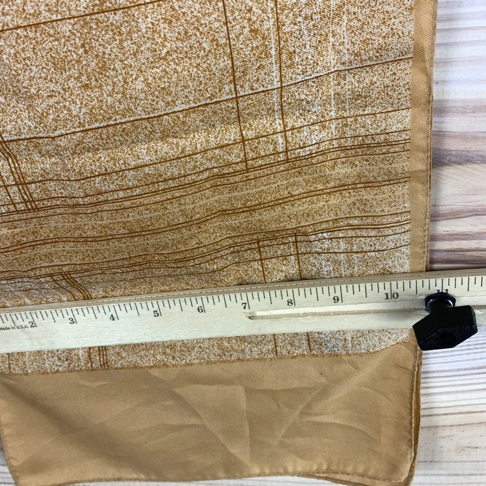 VTG J. D'Ormont Paris Scarf Womens OS Gold Plaid Polyester Rectangular Accessory
